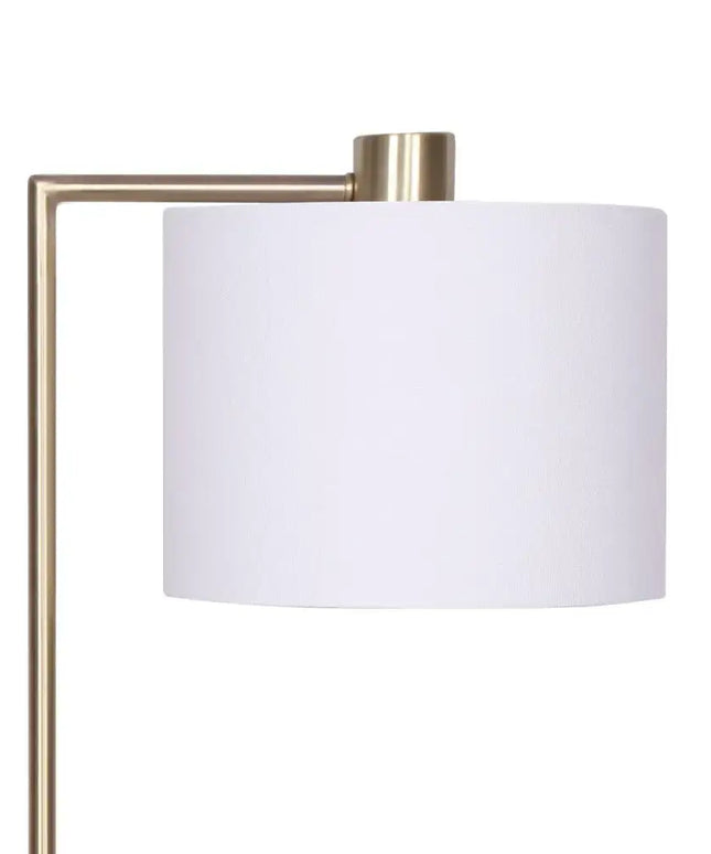 Sarantino Metal Task Lamp with USB Charging Port Antique Brass Finish-Home & Garden > Lighting-Koala Lamps and Lighting