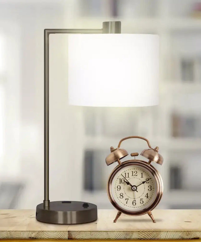 Sarantino Metal Task Lamp with USB Charging Port Bronze Finish-Home & Garden > Lighting-Koala Lamps and Lighting