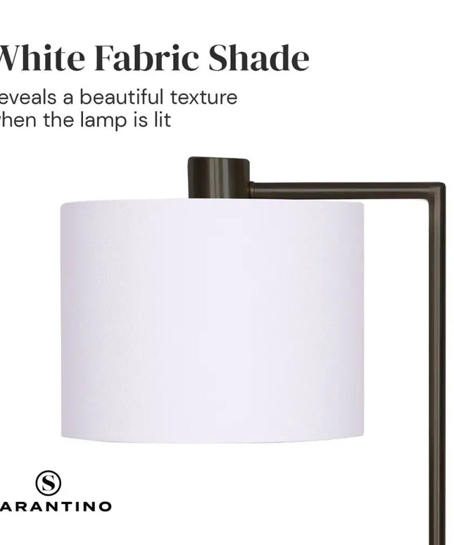 Sarantino Metal Task Lamp with USB Charging Port Bronze Finish-Home & Garden > Lighting-Koala Lamps and Lighting