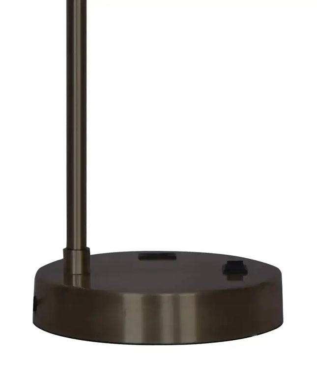 Sarantino Metal Task Lamp with USB Charging Port Bronze Finish-Home & Garden > Lighting-Koala Lamps and Lighting