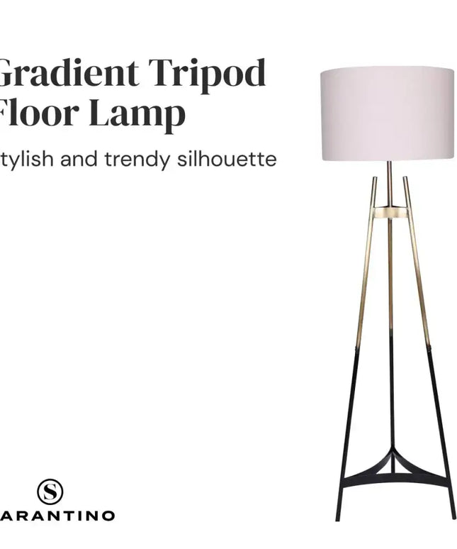 Sarantino Metal Tripod Electric Floor Lamp Gradient Finish-Home & Garden > Lighting-Koala Lamps and Lighting