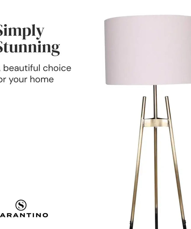 Sarantino Metal Tripod Electric Floor Lamp Gradient Finish-Home & Garden > Lighting-Koala Lamps and Lighting