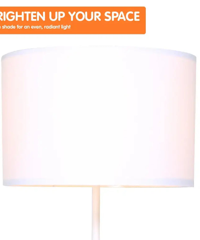 Sarantino Metal Tripod Floor Lamp Shade with Wooden Table Shelf-Home & Garden > Lighting-Koala Lamps and Lighting