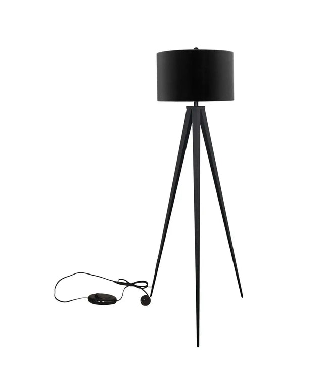 Sarantino Minimalist Modern Tripod Floor Lamp Black-Home & Garden > Lighting-Koala Lamps and Lighting