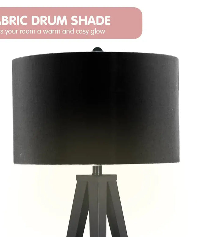 Sarantino Minimalist Modern Tripod Floor Lamp Black-Home & Garden > Lighting-Koala Lamps and Lighting