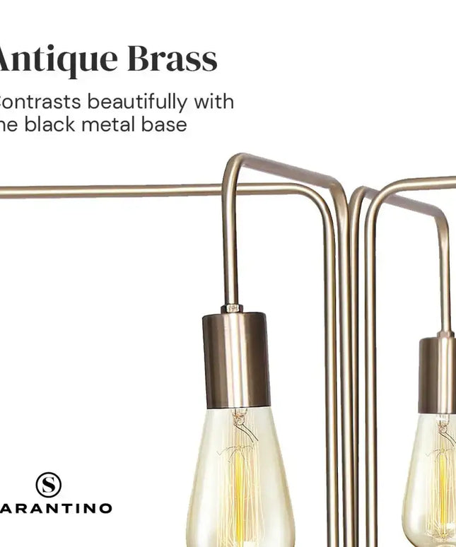 Sarantino Modern Exposed Bulb 4-Arm Industrial Light Floor Lamp-Home & Garden > Lighting-Koala Lamps and Lighting