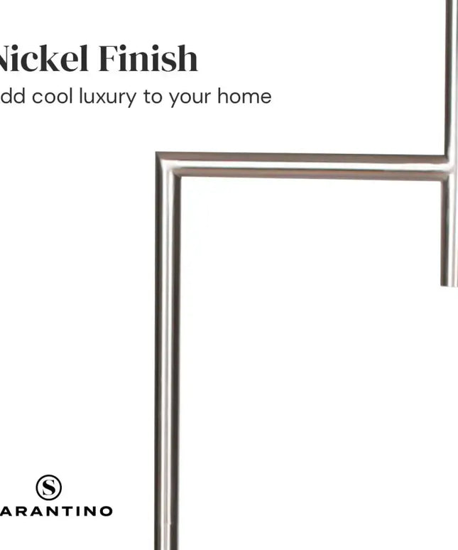 Sarantino Nickel Metal Arc Floor Lamp-Home & Garden > Lighting-Koala Lamps and Lighting