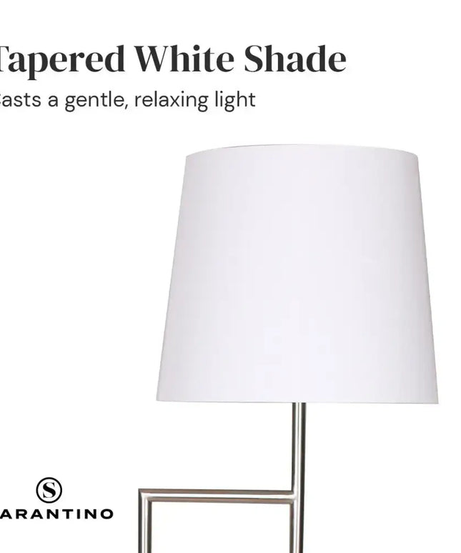 Sarantino Nickel Metal Arc Floor Lamp-Home & Garden > Lighting-Koala Lamps and Lighting