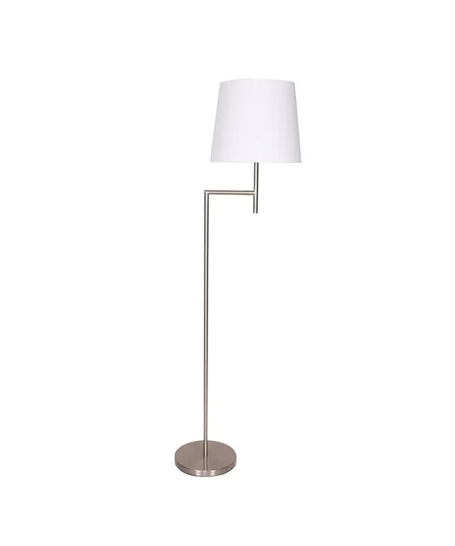 Sarantino Nickel Metal Arc Floor Lamp-Home & Garden > Lighting-Koala Lamps and Lighting