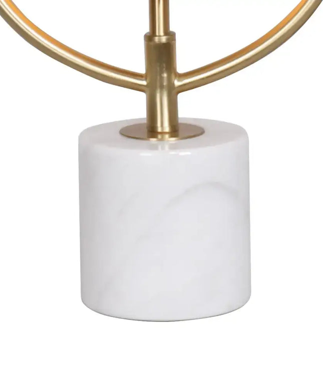 Sarantino Sculptural Orange Glass Table Lamp With White Marble Base-Home & Garden > Lighting-Koala Lamps and Lighting