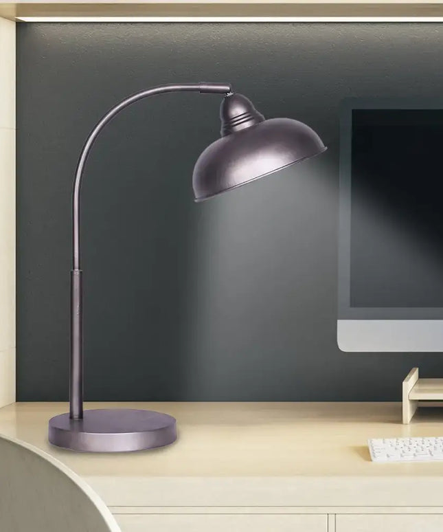 Sarantino Table Lamp Industrial Chic Adjustable Angle - Dark Grey-Home & Garden > Lighting-Koala Lamps and Lighting
