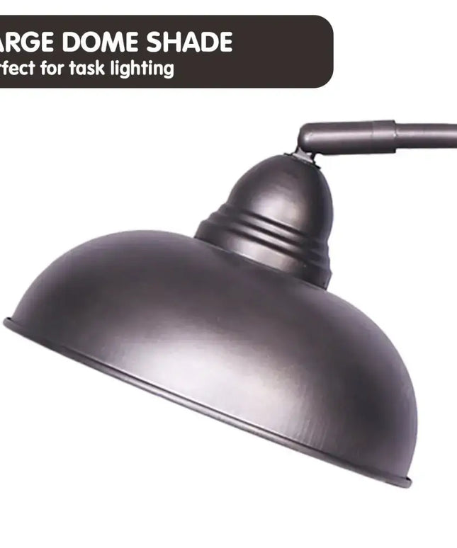 Sarantino Table Lamp Industrial Chic Adjustable Angle - Dark Grey-Home & Garden > Lighting-Koala Lamps and Lighting