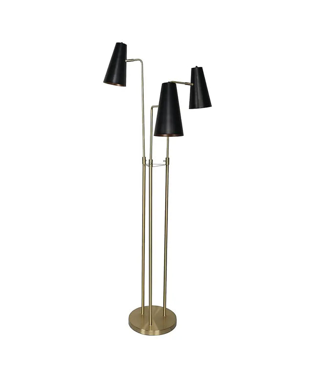 Sarantino Three Metal Shade Floor Lamp-Home & Garden > Lighting-Koala Lamps and Lighting
