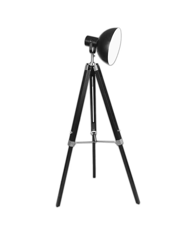 Sarantino Tripod Floor Spot Lamp Reading Adjustable Height Metal Black-Home & Garden > Lighting-Koala Lamps and Lighting