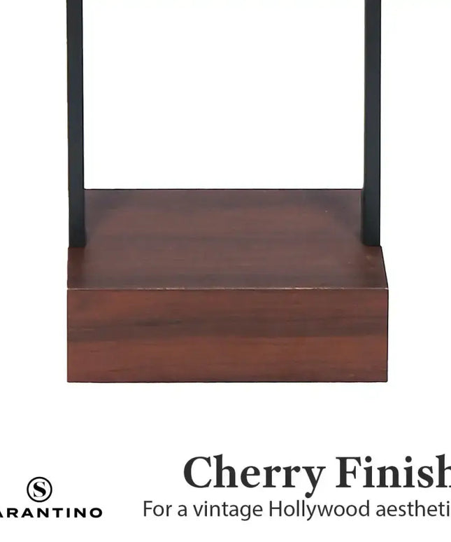 Sarantino Wood Floor Lamp in Cherry Finish-Home & Garden > Lighting-Koala Lamps and Lighting