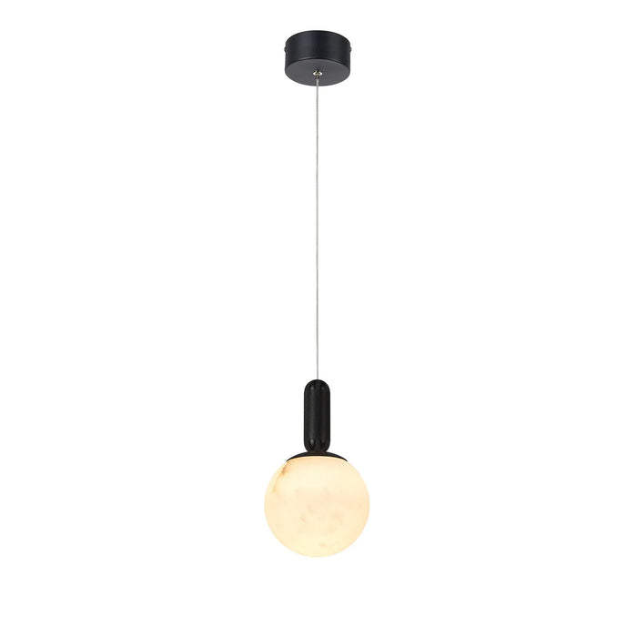 LUNAR Black Spanish Marble LED Pendant Light