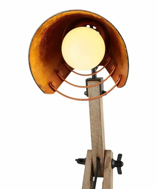 Scandi Modern Natural Wooden Table Lamp Rustic Retro Designer Vintage Light - Home & Garden > Lighting