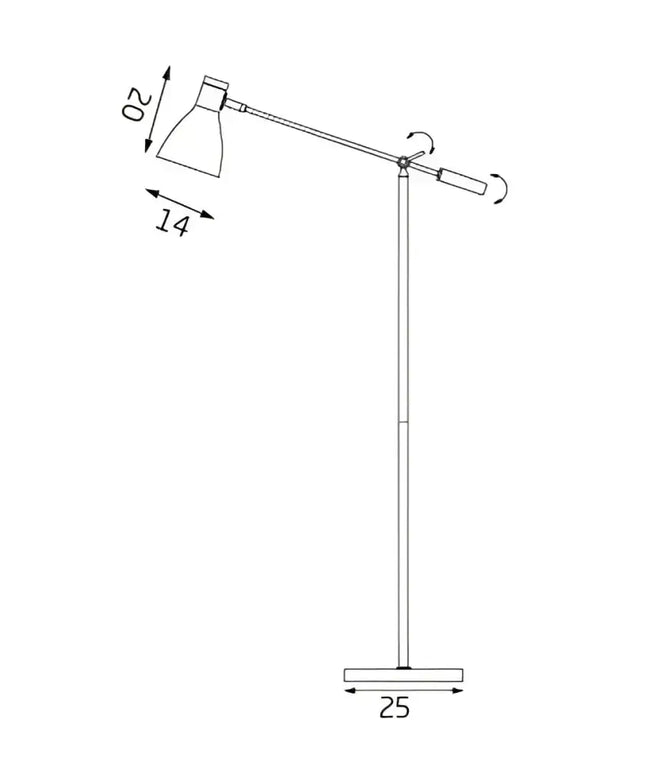 Scandinavian Adjustable Floor Lamp in White - LL-27-0037W-Floor Lamps-Lexi Lighting