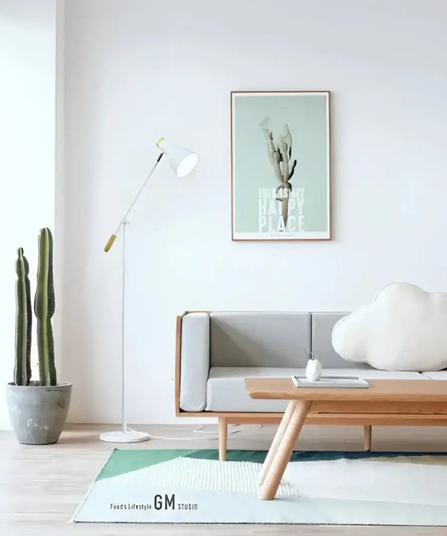 Scandinavian Adjustable Floor Lamp in White - LL-27-0037W-Floor Lamps-Lexi Lighting