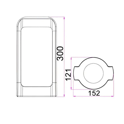 SEKER Exterior LED Bollard Light Dark Grey 13W 3000K IP65 300mm - SEKER1-Bollard Lights-CLA Lighting
