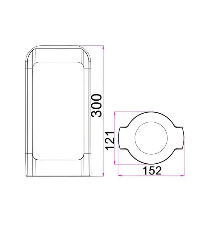 SEKER Exterior LED Bollard Light Dark Grey 13W 3000K IP65 300mm - SEKER1-Bollard Lights-CLA Lighting