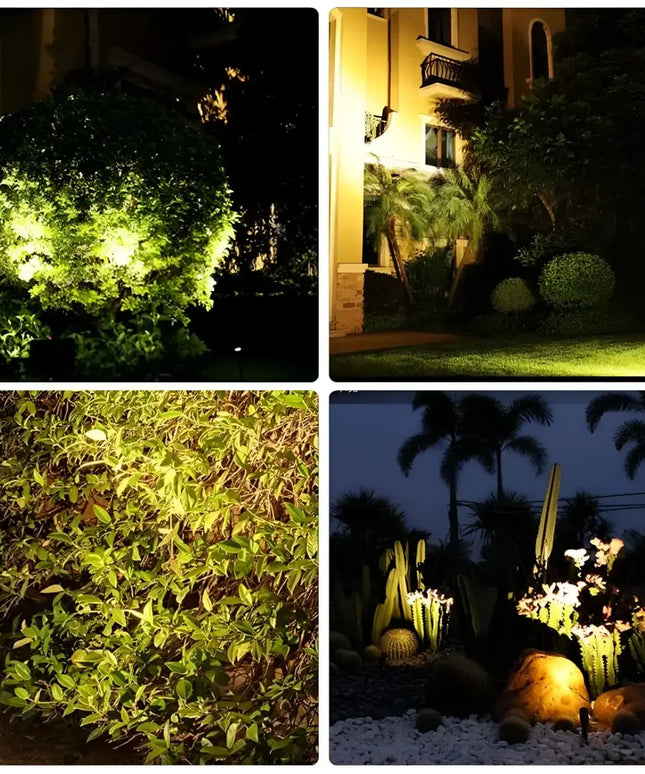 Series II Professional Grade 3000K 4 Piece DIY LED Solar 4 in 1 Garden Spike Kit Green Earth Lighting Australia, Garden, monetii