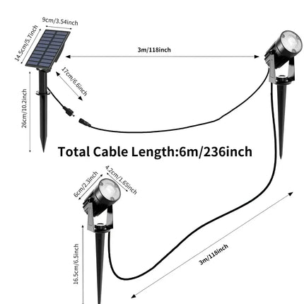 Series II Professional Grade 3000K 4 Piece DIY LED Solar 4 in 1 Garden Spike Kit Green Earth Lighting Australia, Garden, monetii