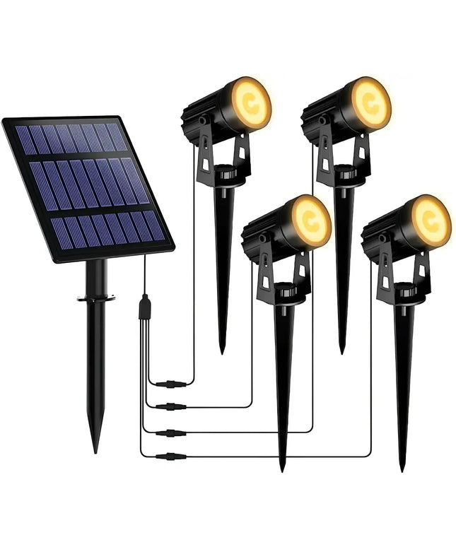 Series II Professional Grade 3000K 4 Piece DIY LED Solar 4 in 1 Garden Spike Kit Green Earth Lighting Australia, Garden, monetii