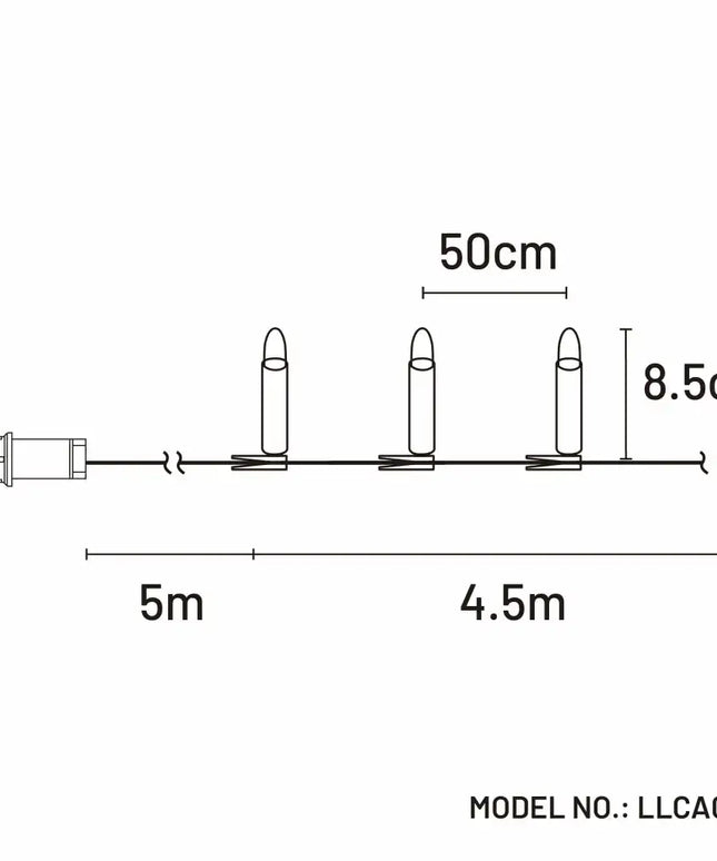 Set of 10 LED Candle String Light-Christmas Table Decoration&Candle-Lexi Lighting