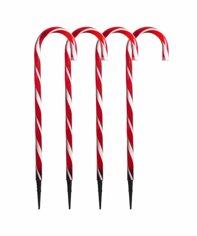 Set of 4 Connectable Candy Cane - 2 Colour Options-Christmas Path Light-Lexi Lighting