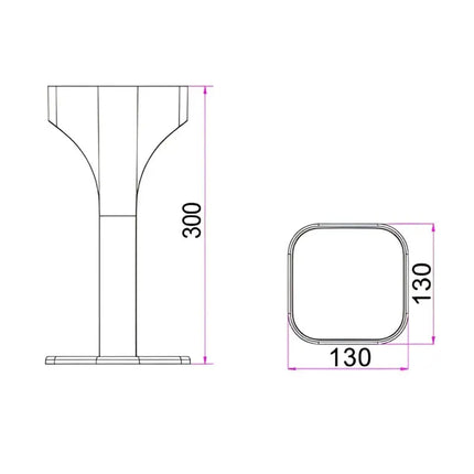 SHU Exterior LED Bollard light Dark Grey 11W 3000K IP65 300mm - SHU2-Bollard Lights-CLA Lighting