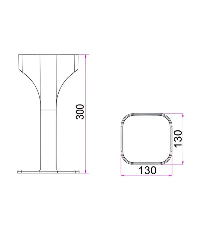 SHU Exterior LED Bollard light Dark Grey 11W 3000K IP65 300mm - SHU2-Bollard Lights-CLA Lighting