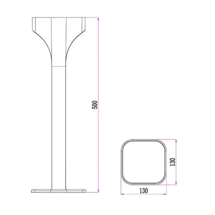 SHU Exterior LED Bollard light Dark Grey 11W 3000K IP65 500mm - SHU3-Bollard Lights-CLA Lighting