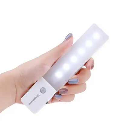 SIMPLECOM EL608 Rechargeable Infrared Motion Sensor Wall LED Night Light Torch - Cool White - Home & Garden > Lighting