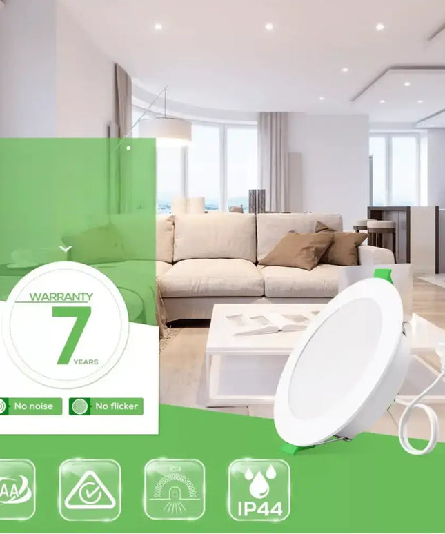 10W Tri-Colour Dimmable LED Downlight | 70mm Cut Out | Reno Sleek Mini