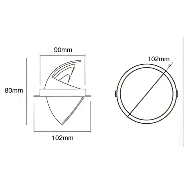 3A Snorkel 10W Tri-Colour Aluminium Adjustable LED Downlight 90mm cut out 3A, LED Downlight, 3a-snorkel-10w-tri-colour-aluminium-adjustable-led-downlight-90mm-cut-out