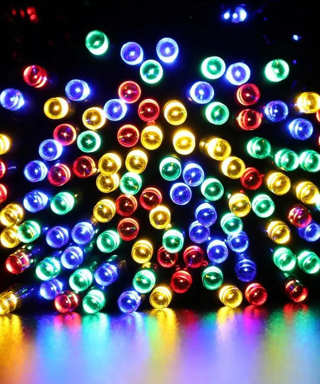 Colorful string of LED lights for outdoor garden and Christmas party decoration