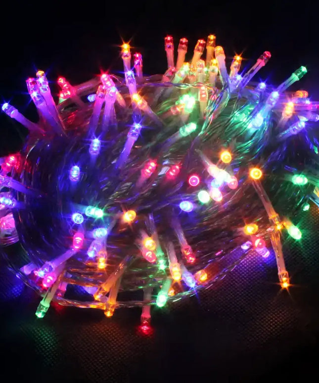 Tangled string of colorful Christmas lights for Solar Fairy String LED Lights outdoor decor