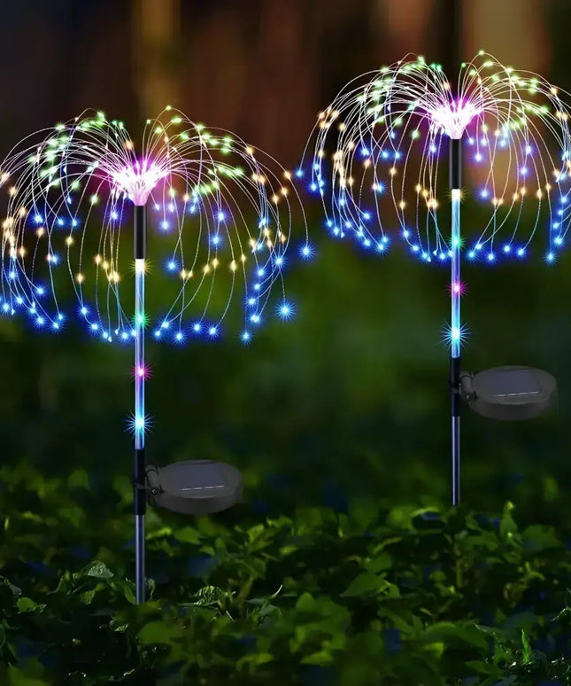 Colourful Fireworks 120 LED Fairy String Lights Starburst Solar Xmas Garden Night Lamp Hot NEW - Occasions > Christmas