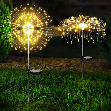 Warm White Fireworks 120 LED Fairy String Lights Starburst Solar Xmas Garden Night Lamp Hot NEW - Occasions > Christmas