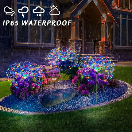 Colourful Fireworks 150 LED Fairy String Lights Starburst Solar Xmas Garden Night Lamp Hot NEW - Occasions > Christmas