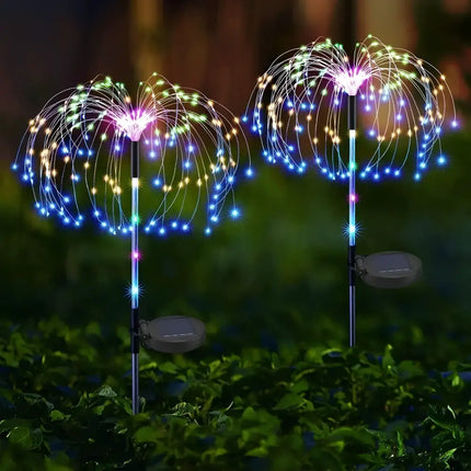 Colourful Fireworks 180 LED Fairy String Lights Starburst Solar Xmas Garden Night Lamp Hot NEW - Occasions > Christmas