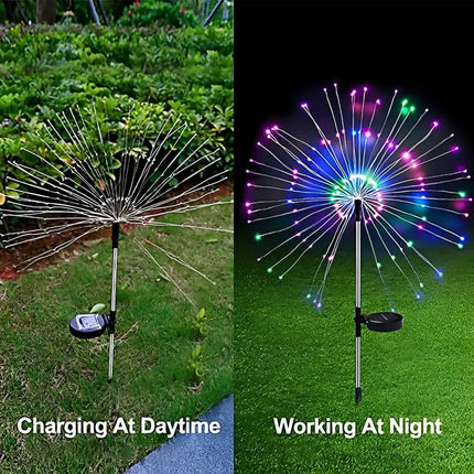 Colourful Fireworks 180 LED Fairy String Lights Starburst Solar Xmas Garden Night Lamp Hot NEW - Occasions > Christmas
