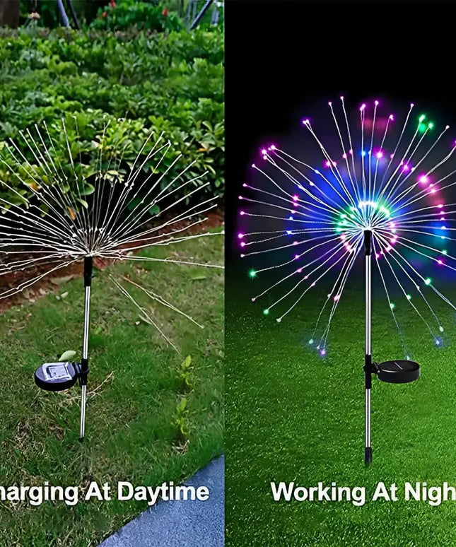 Colourful Fireworks 180 LED Fairy String Lights Starburst Solar Xmas Garden Night Lamp Hot NEW - Occasions > Christmas