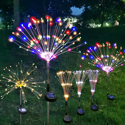 Colourful Fireworks200 LEDS Fairy String Lights Starburst Solar Xmas Garden Night Lamp Hot NEW - Occasions > Christmas