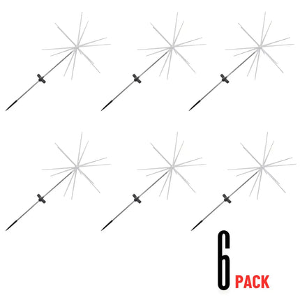 Solar Fireworks Starburst Light with Remote Control 8 Modes Path Lights - 6 x White (Save 30% ) - Christmas Path Light