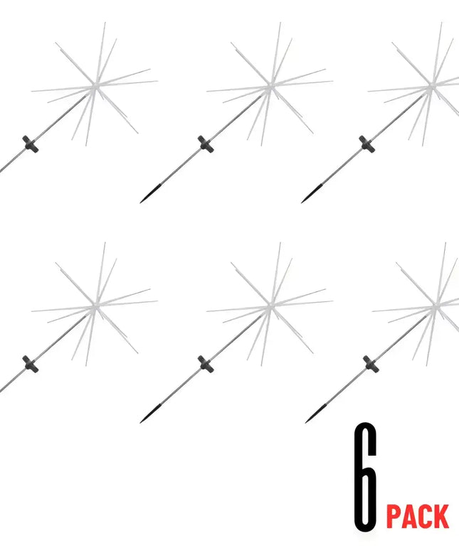 Solar Fireworks Starburst Light with Remote Control 8 Modes Path Lights - 6 x White (Save 30% ) - Christmas Path Light