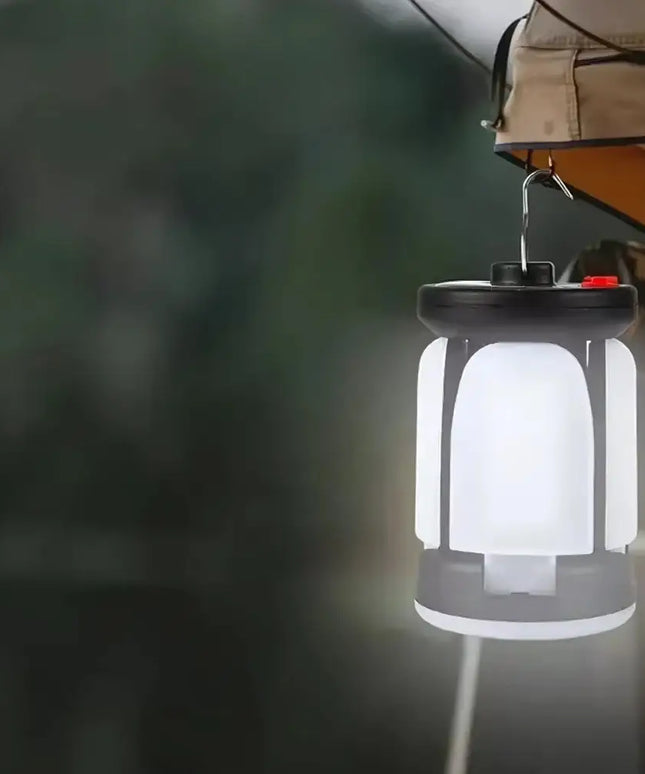 Solar LED Camping Lantern Rechargeable Power Bank Foldable Light Modes