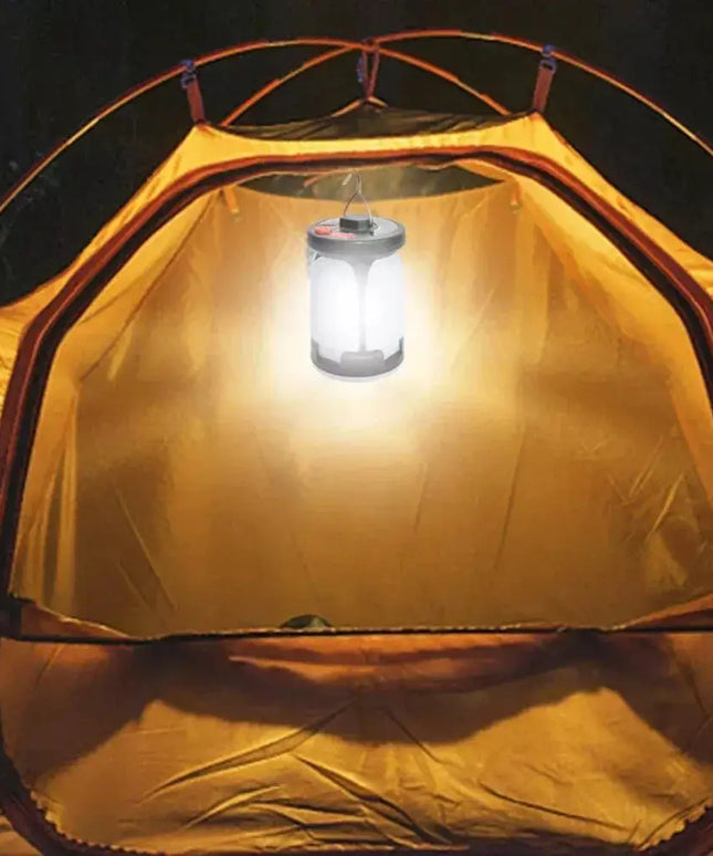 Solar LED Camping Lantern Rechargeable Power Bank Foldable Light Modes
