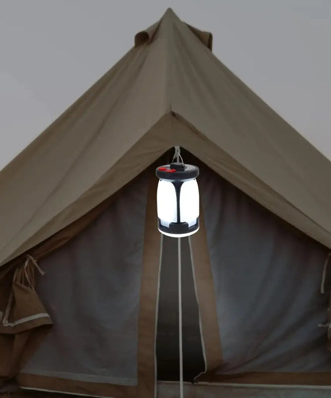 Solar LED Camping Lantern Rechargeable Power Bank Foldable Light Modes